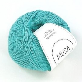 Fine Organic Cotton 50 - blue turquoise