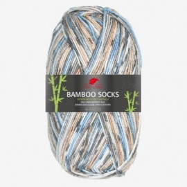 Bamboo Socks 967 - tan/blue