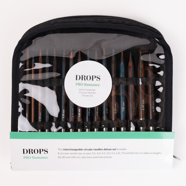 Set agujas circulares intercambiables DROPS Pro Romance