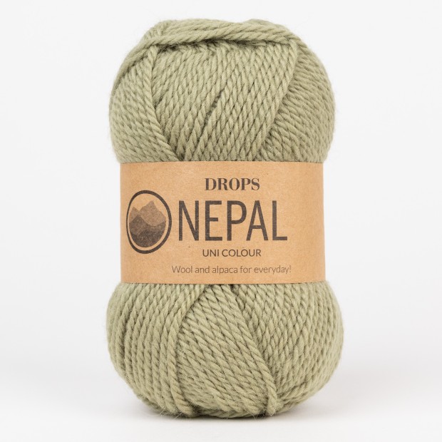 Ovillo DROPS Nepal 8918 - verde musgo