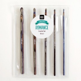 Set agujas de ganchillo DROPS PRO ROMANCE (Madera decorada)