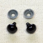 10 ojos de seguridad para amigurumis, 10mm - negro