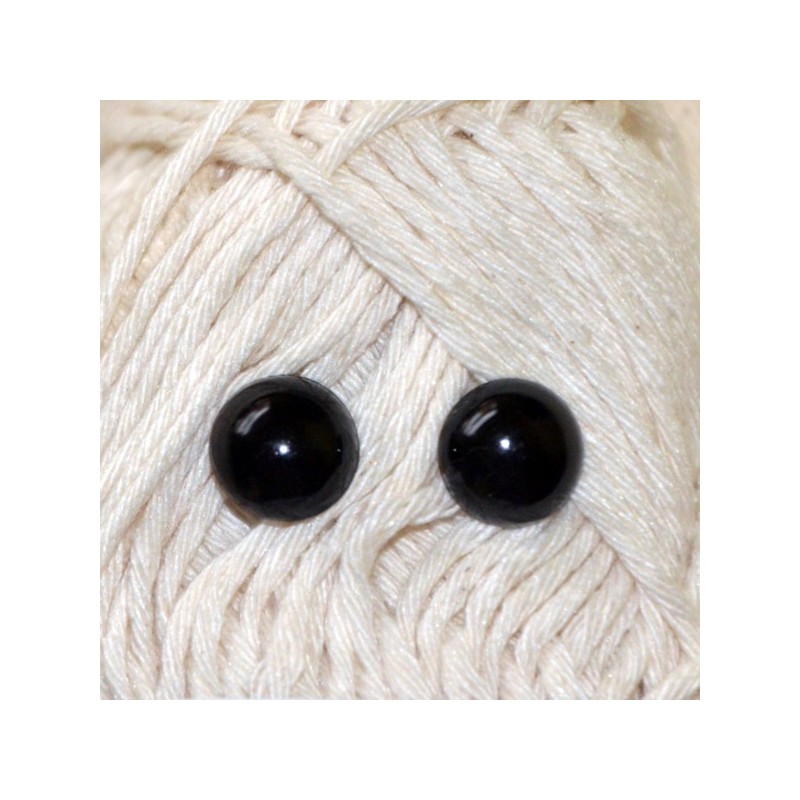 Ojos de seguridad para amigurumis de 10 mm en blanco y negro - Senshoku
