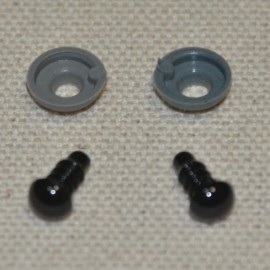 10 safety eyes for amigurumis, 6mm - black