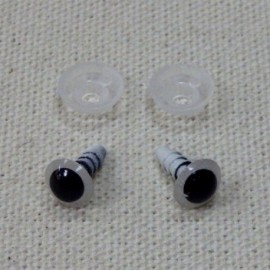 10 safety eyes for amigurumis, 8mm - black and white