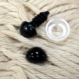5 safety noses for amigurumis - 9x6.5mm black