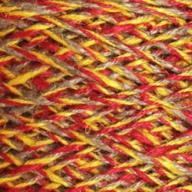 Flamé linen 3 plies C3 - mustard-toasted-burgundy