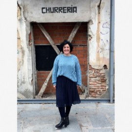 Padrão de suéter Lua Azul