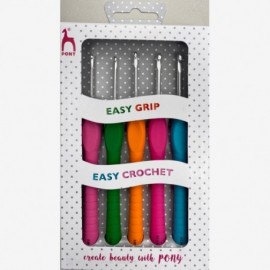 Conjunto de agulhas de crochê Pony Easy Grip (5 agulhas de crochê)