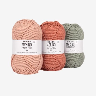 DROPS Merino Extra Fine: Fio em 100% merino superwash | Senshoku